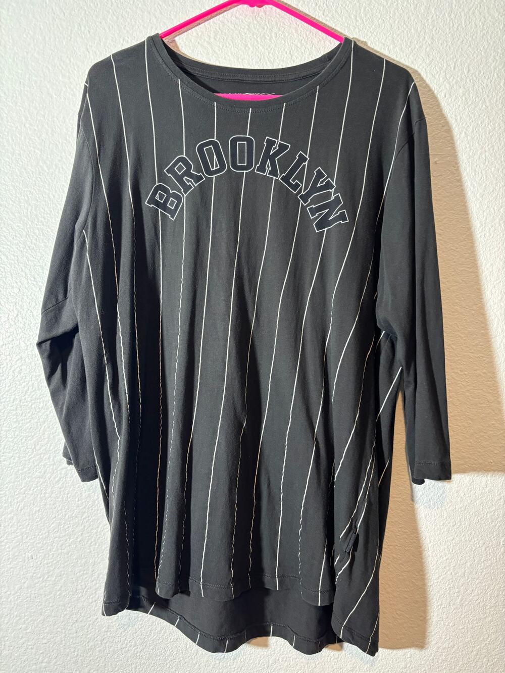 Cotton On Authentic Size XXL Brooklyn Spellout 3/4 Sleeve Scoop Neck T-Shirt